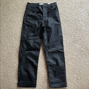 We The Free Black Straight Leg vegan leather Classic Fit